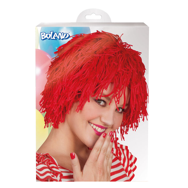 Peluca de payaso Roja