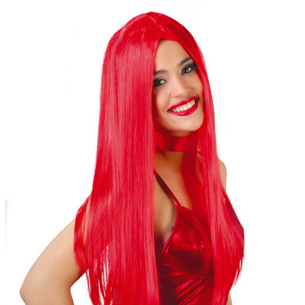 Peluca Pelo Largo Rojo