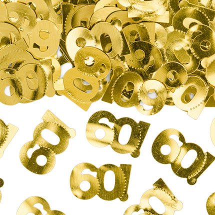 Confeti de mesa 60 Años Oro