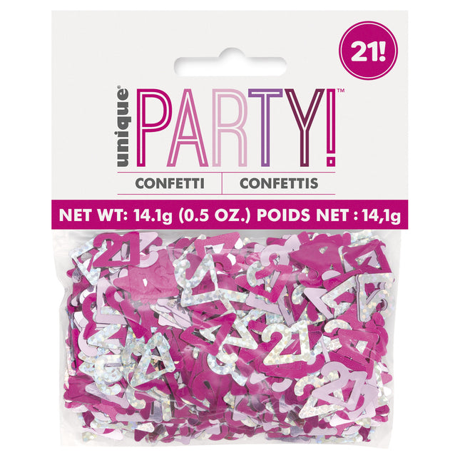 21 Años Bolsa Confetti Rosa 14gr