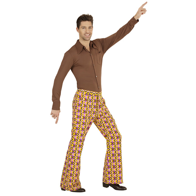 Pantalón Disco 70S Lila Hombre