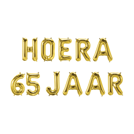 Globos de Oro Set 65 Años Hurra 1,9m