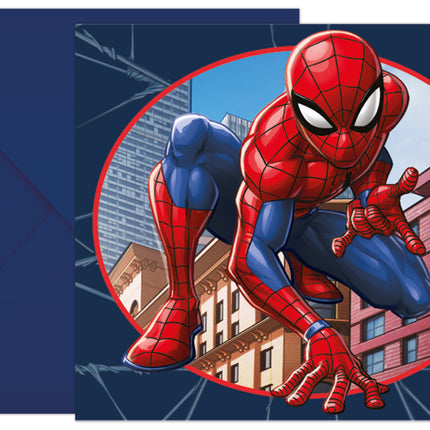 Invitaciones Spiderman 6pcs