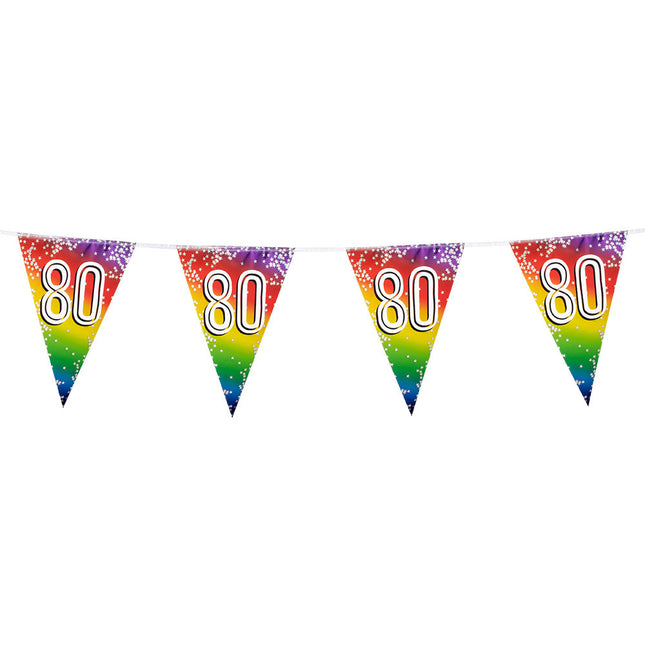 Guirnalda Arco Iris 80 Años 6m