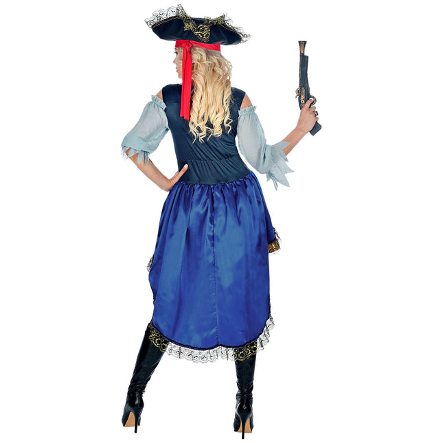 Vestido Pirata Azul Naranja Damas