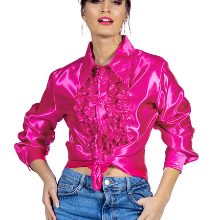 Blusa Disco Volantes Fucsia