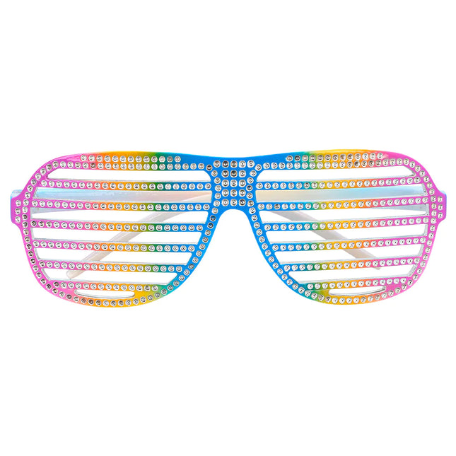 Gafas Arco Iris Rayas Purpurina
