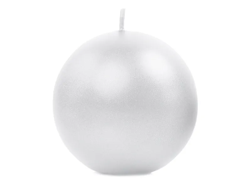 Vela Globo Perla Metálica 8cm 6pcs