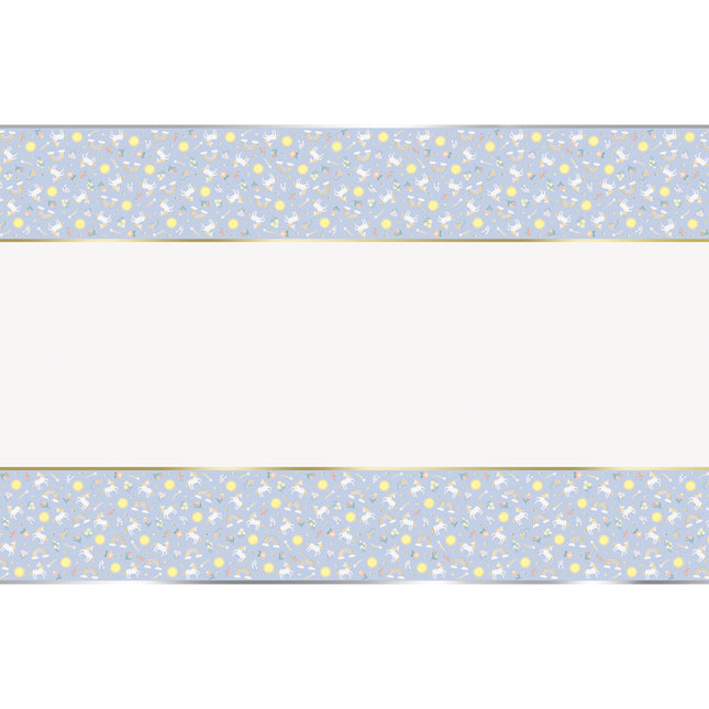 Mantel Unicornio Azul Blanco 2.13m
