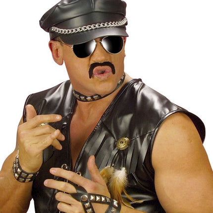 Bigote postizo negro 1ud