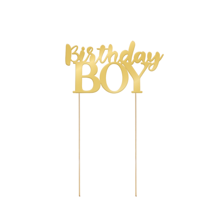 Cumpleaños Niño Adorno para tarta Oro