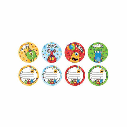 Invitaciones Monstruo 6pcs