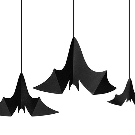 Set de Murciélagos Colgantes de Halloween 31-47cm 3 piezas
