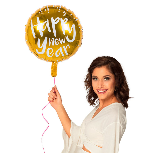 Feliz Año Nuevo Globo de Helio Vacío 45cm