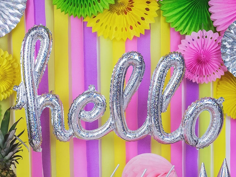 Globo Hello Holográfico 72cm