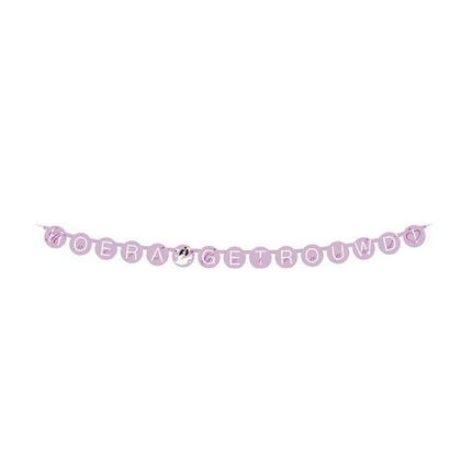 Guirnalda de Letras de Boda Rosa Hooray Married 2.4m