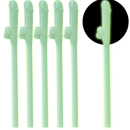 Pajitas Dick Brillan en la Oscuridad 6pcs