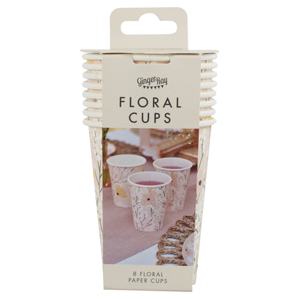 Tazas Flores 8ud