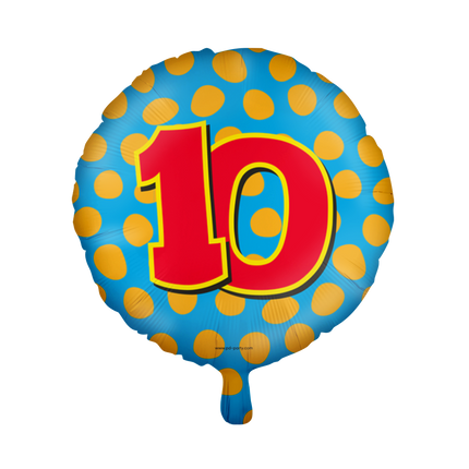 Globo de Helio 10 Años de Colores Vacío 46cm