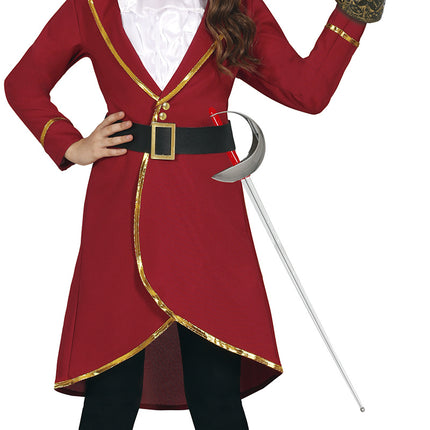Disfraz de Pirata Rojo Niña