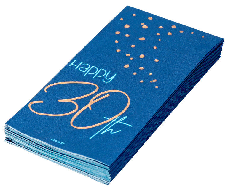 Servilletas 30 Años Azul 33cm 10pcs