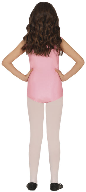 Traje de gimnasia rosa sin mangas para niña