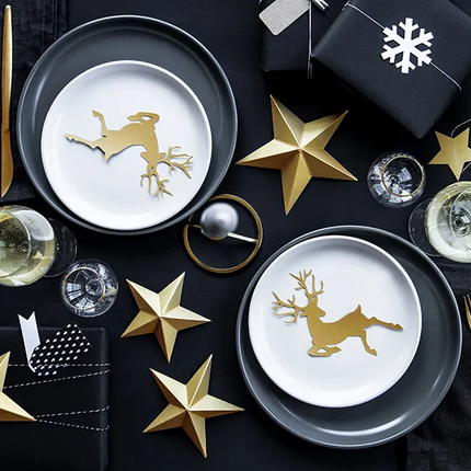 Decoración Estrellas Oro 6pcs