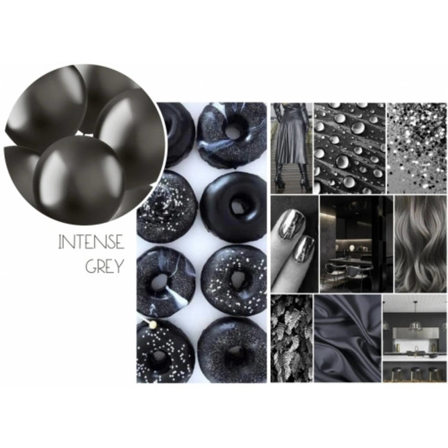 Globos Gris Oscuro Cromados 33cm 50pcs