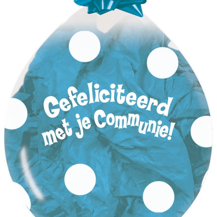 Globos Relleno Comunión Puntos Transparente 45cm 25pcs