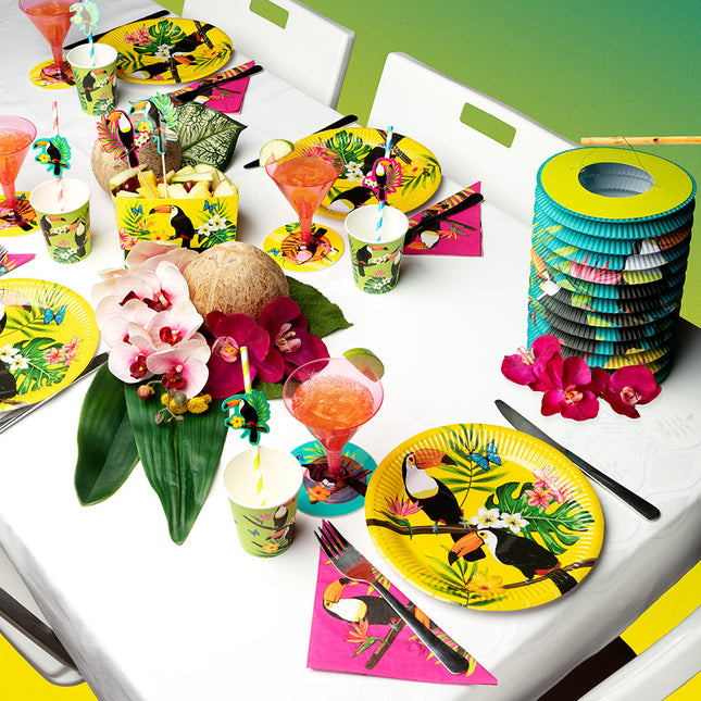 Platos Tucán Papel 23cm 10pcs