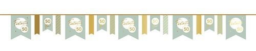 50 Años Guirnalda Verde Oro 4m