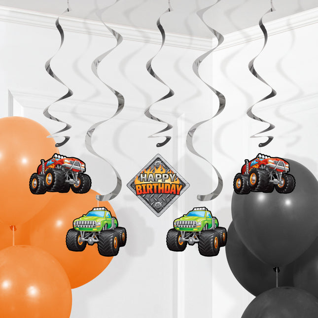 Monster Truck Decoración Colgante 99cm 5 piezas