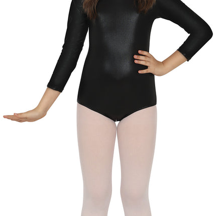 Maillot Negro Niña Metalizado