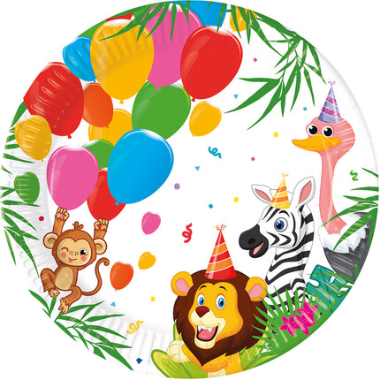Platos Animales de la Selva 23cm 8pcs