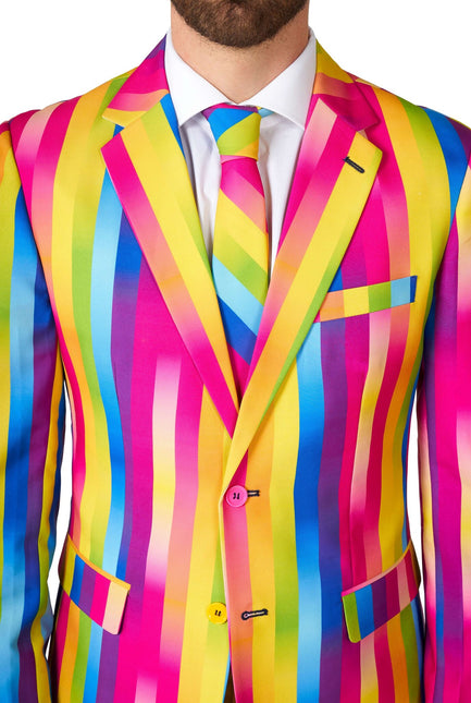 Traje de rayas arco iris para hombre <tc>OppoSuits</tc>