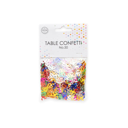 Confeti de mesa 50 años Coloreado