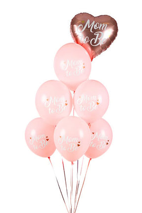 Globos Mom To Be Rosa 30cm 6pcs
