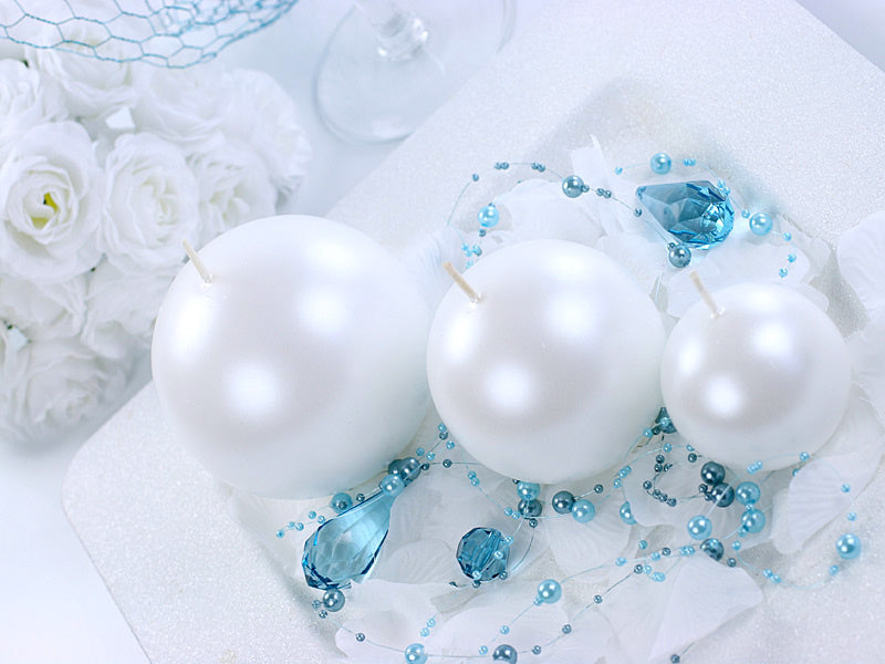 Bola Velas Perla Metálica 6cm 10pcs