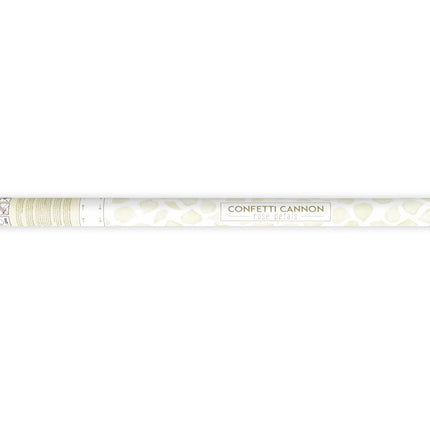 Cañón de Confeti Pétalos de Rosa Crema de Vainilla 80cm
