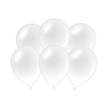 Globos Blancos Metálicos 30cm 6pcs