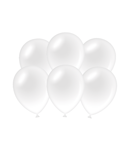 Globos Blancos Metálicos 30cm 6pcs