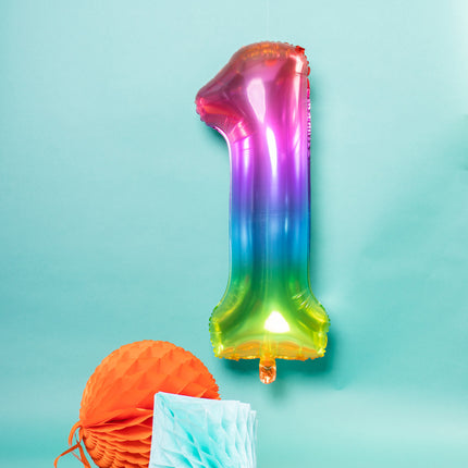 Globo Foil Figura 1 Arco Iris XL 81cm vacío