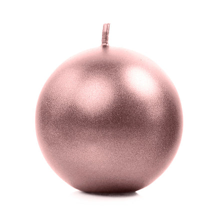 Velas Globo Oro Rosa Metálico 6cm 10pcs