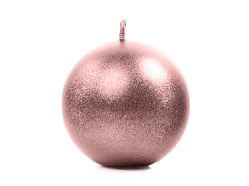 Velas Globo Oro Rosa Metálico 6cm 10pcs