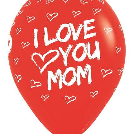 Globos Te Quiero Mamá Mix 30cm 25pcs