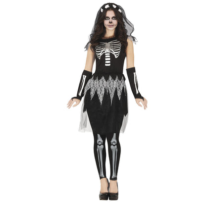 Disfraz de esqueleto de Halloween para mujer