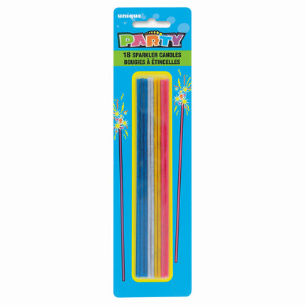 Velas de Cumpleaños Largas 25cm 18pcs