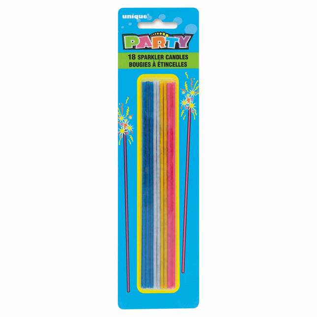 Velas de Cumpleaños Largas 25cm 18pcs