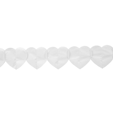Guirnalda de Corazones Blanca 6m