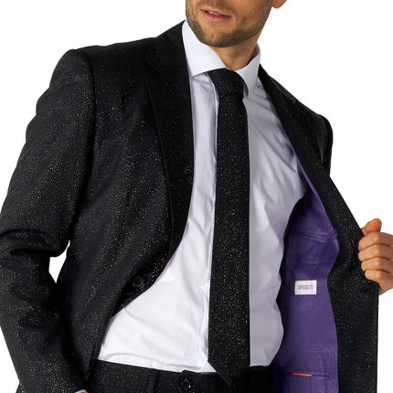 Traje Negro Purpurina